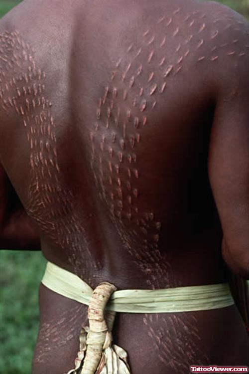 African Back Body Tattoo