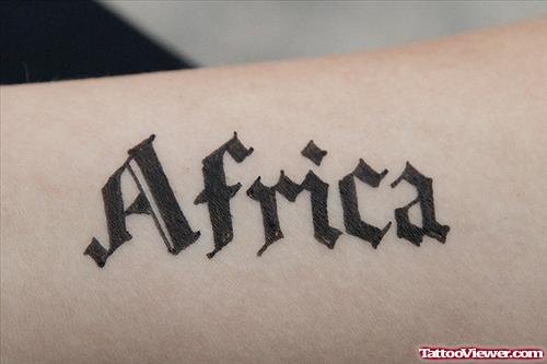 Word Africa Tattoo