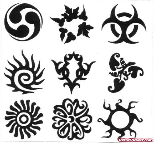 Tribal African Symbols Tattoos Designs