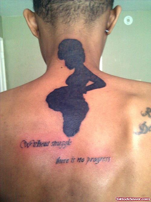 Pregnent Lady In African Map Tattoo