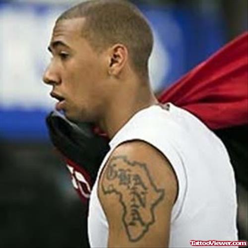 Jerome Boateng With Africa Map Tattoo