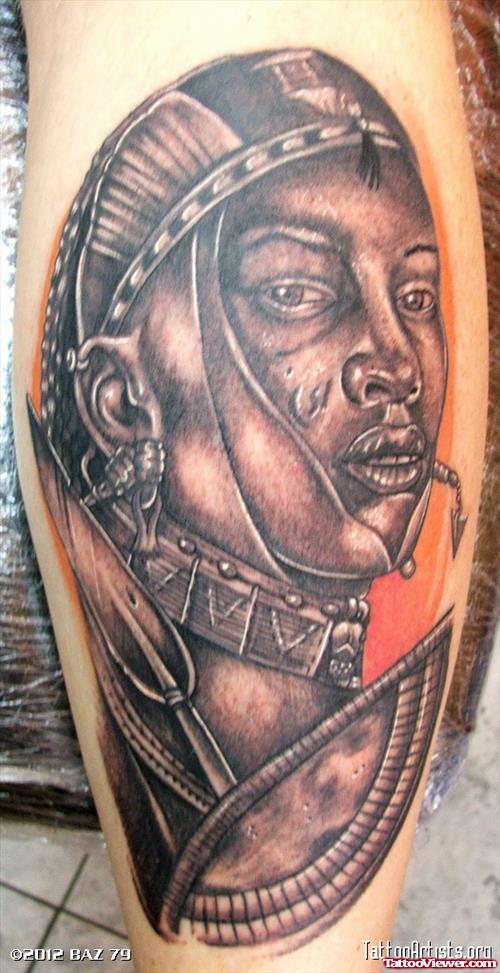 African Masai Warrior Tattoo