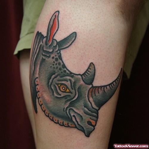 African Rhino Tattoo