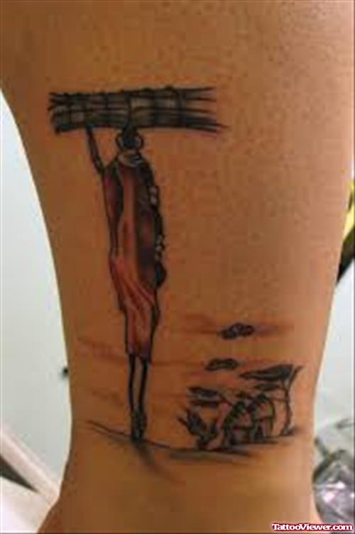 African Ankle Tattoo