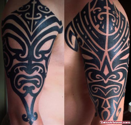 Black African Tattoo On Sleeve For Men