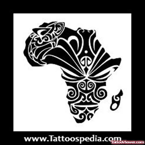 African Maori Tattoo Design