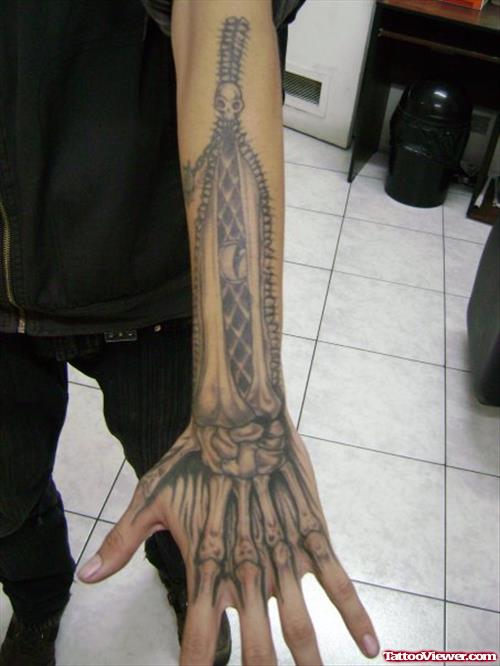 African Tribal Tattoo On Left Sleeve