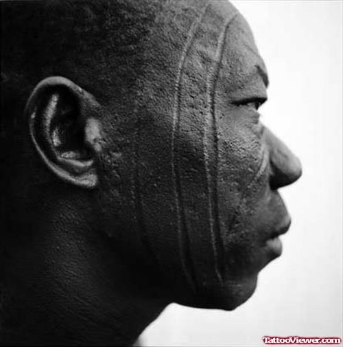 African Face Tattoo