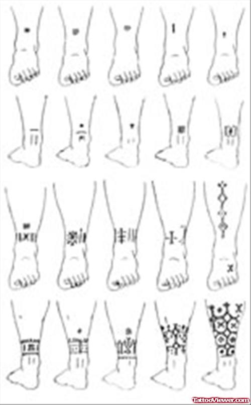 African Ankle Tattoos Designs