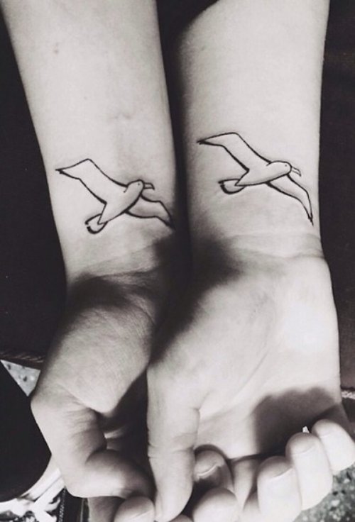 Albatross Tattoos On Wrists