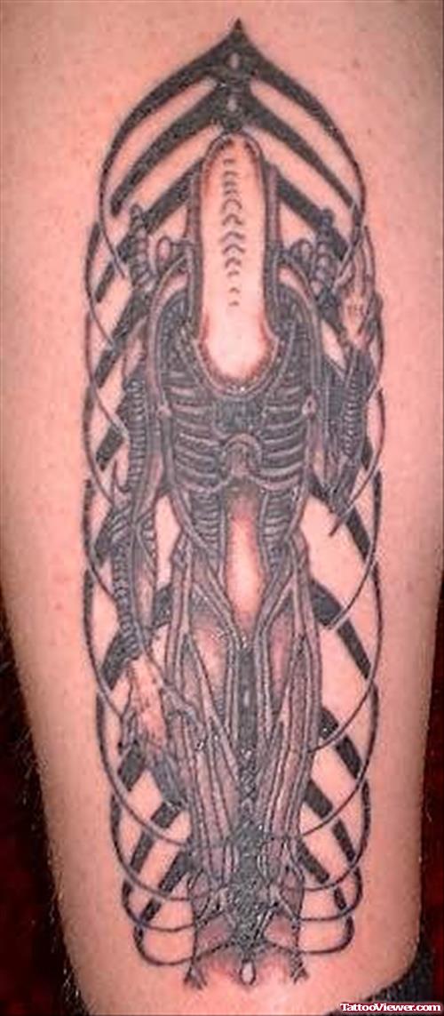 Tribal And Alien Tattoo