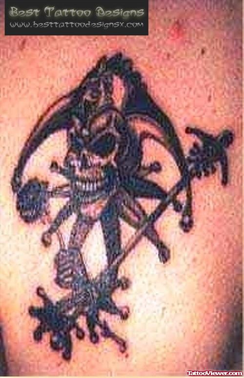 Best Grey Ink Alien Tattoo