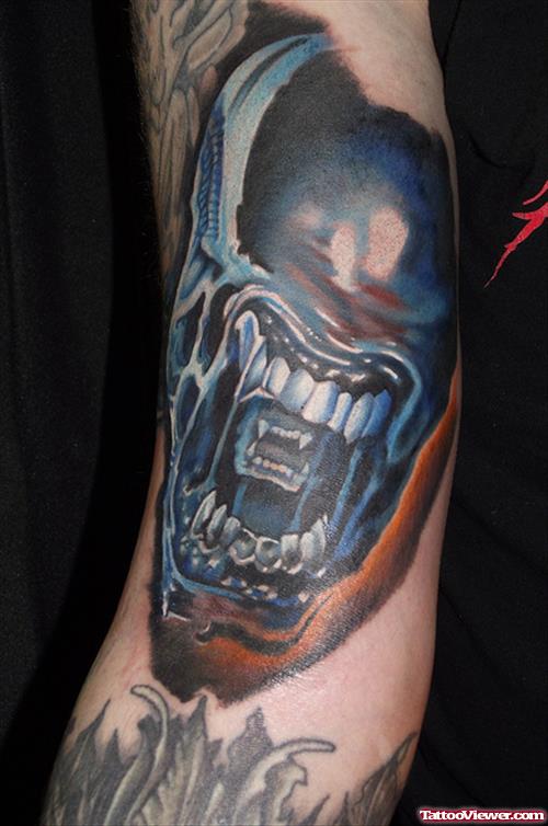 Beautiful Alien Tattoo On Arm