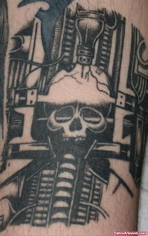 Alien Dark Ink Tattoo