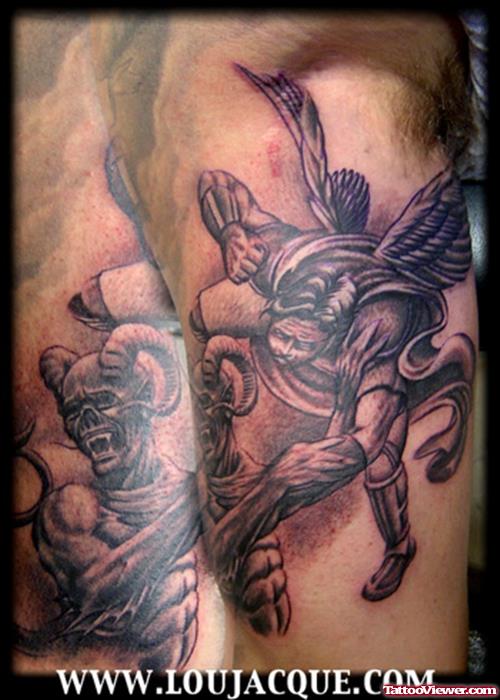 Alien And Angel Tattoo