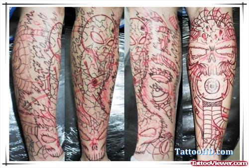Awful Sleeve Alien Tattoo