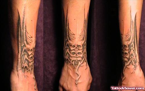 Alien Tattoo On Right Arm