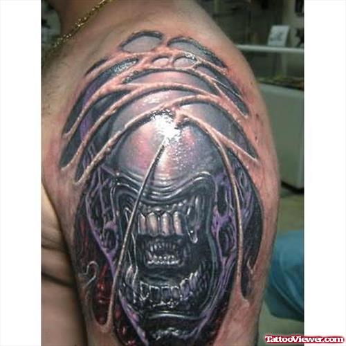 Alien Scary Tattoo