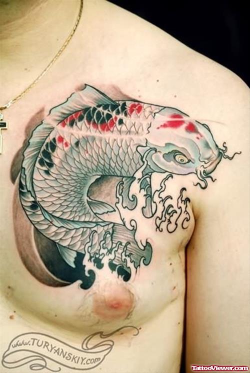 Alien Koi Fish Tattoo