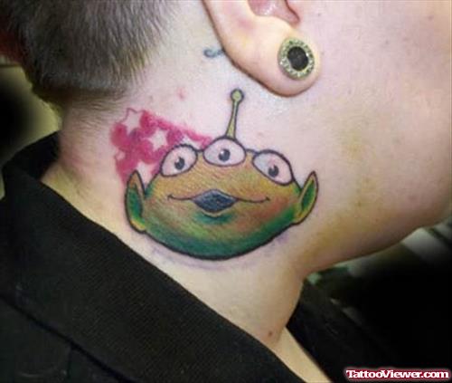 Alien Tattoo Design For Neck