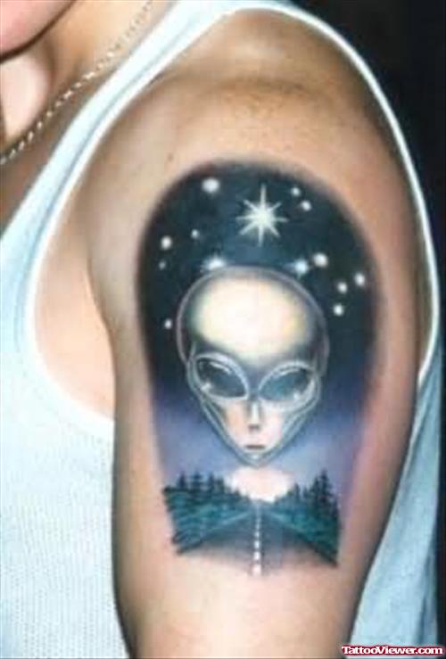 Twinkling Alien Tattoo