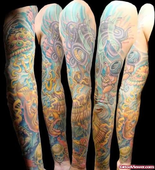 Beautyful Alien Tattoos On Arm