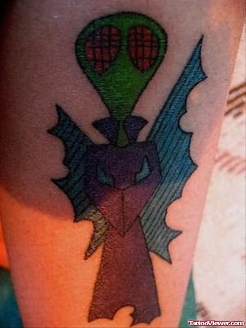Angry Alien Tattoo