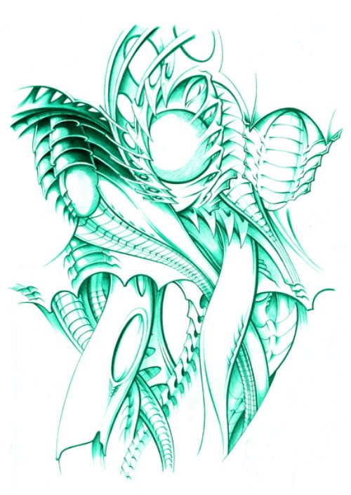 Awesome Alien Tattoo Design