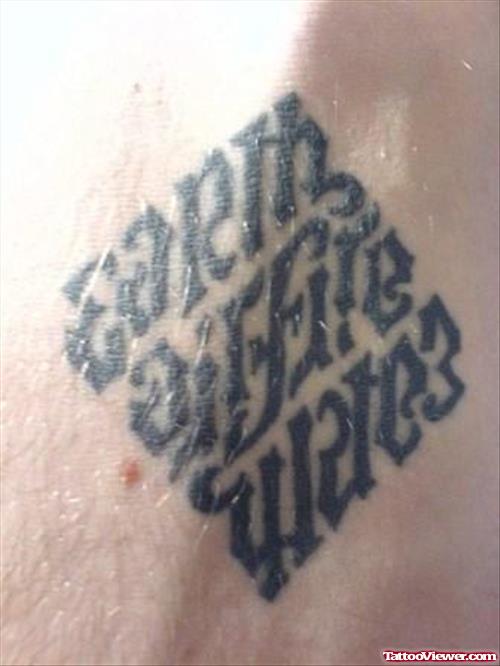 Earth Airfire Water Ambigram Tattoo