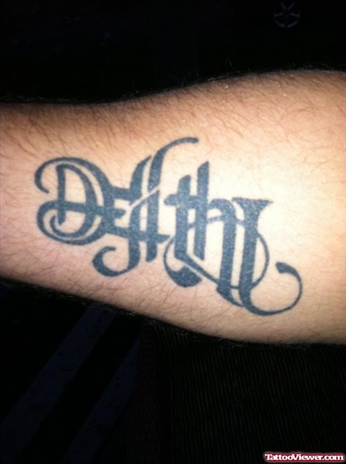 Death Ambigram Tattoo