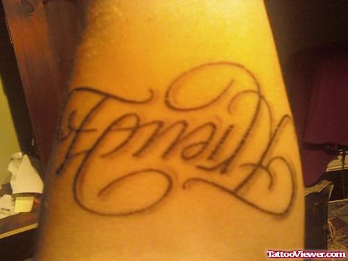 Ambigram Family Friends Tattoo