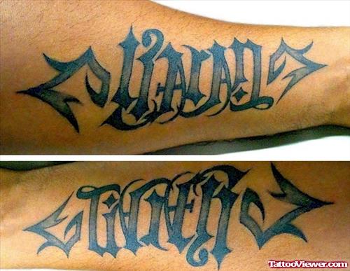 Tribal Ambigram Tattoo