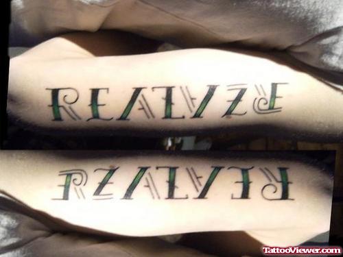Real Ambigram Tattoo