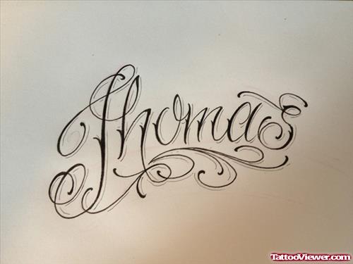 Thomas Ambigram Tattoo Design