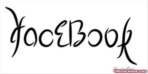 Facebook Ambigram Tattoo Design
