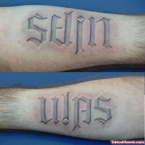 Selin Ulas Ambigram Tattoos