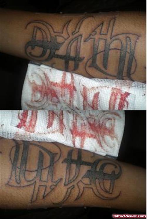 Death Life Ambigram Tattoos