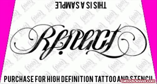 Respect Family Ambigram Tattoo Design