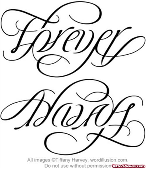 Forever Ambigram Tattoo Design