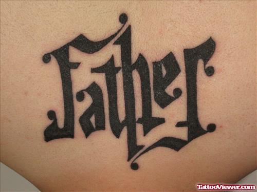 Father Ambigram Tattoo Image