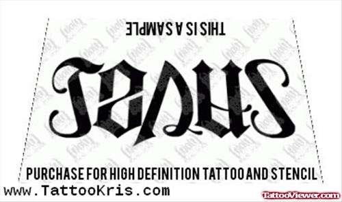 Jesus Ambigram Tattoo Design