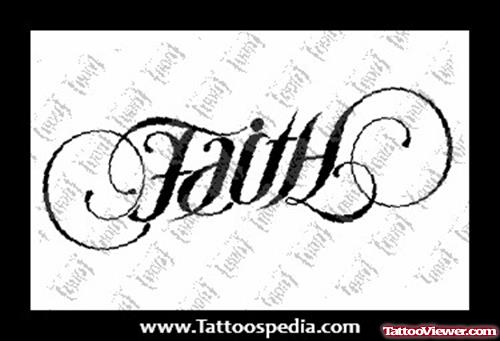 Faith And Hope Ambigram Tattoos Design