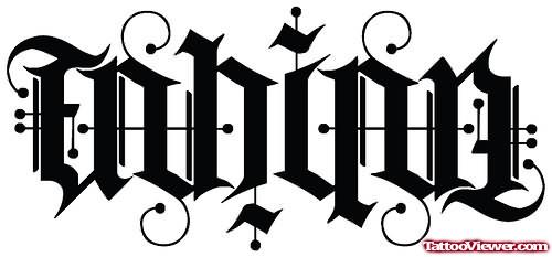 Ambigram Tattoo Design Picture