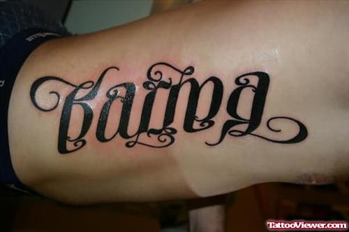 Ambigram Big Tattoo On Body