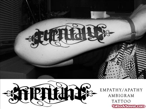 Empathy Ambigram Tattoo