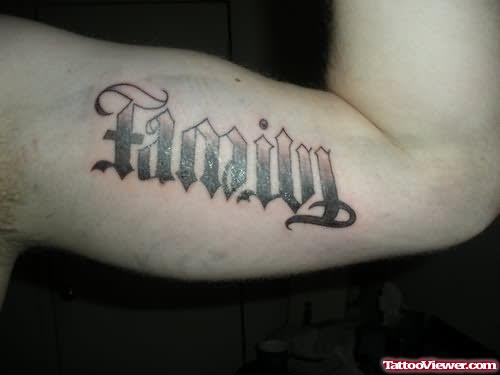 Ambigram Tattoo On Biceps