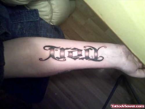 Tracey Ambigram Tattoo