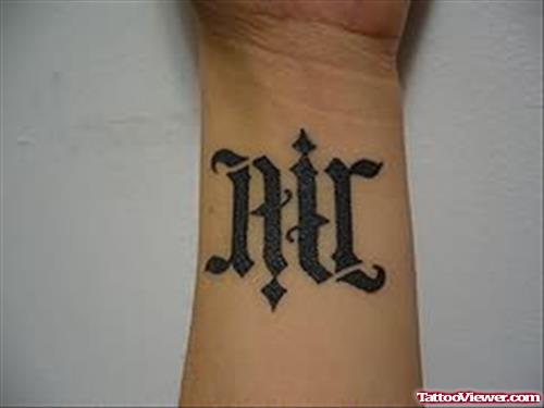 Small Ambigram Tattoo On Wrist