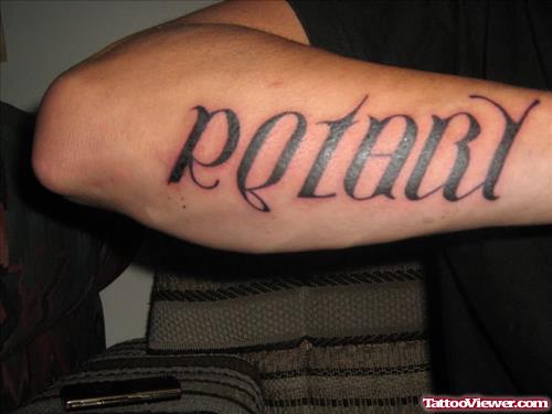 Rotary Ambigram Tattoo