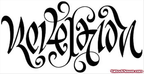 Revelation Ambigram Tattoo Design